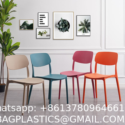 Clear Chair, Armless Acrylic Desk Chair with Golden Feet Swivel Molded Plastic Shell Chair Adjustable