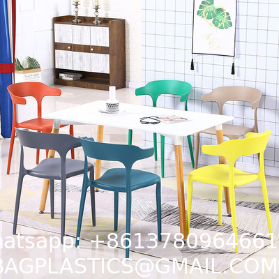 Clear Chair, Armless Acrylic Desk Chair with Golden Feet Swivel Molded Plastic Shell Chair Adjustable