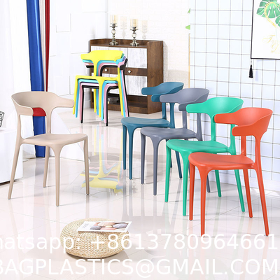 Clear Chair, Armless Acrylic Desk Chair with Golden Feet Swivel Molded Plastic Shell Chair Adjustable