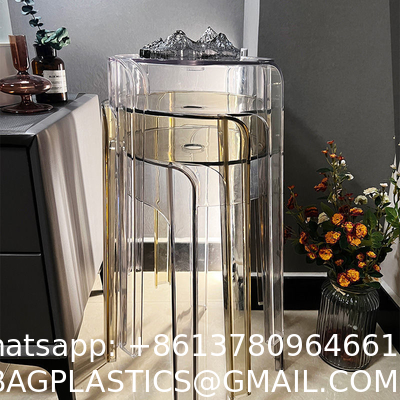 Modern Acrylic Counter Bar Stool In Clear - Fully Assembled High Transparent Counter Height Stool
