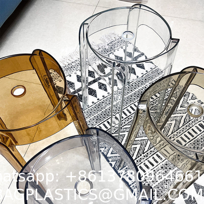 Modern Acrylic Counter Bar Stool In Clear - Fully Assembled High Transparent Counter Height Stool