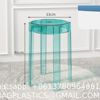 Modern Acrylic Counter Bar Stool In Clear - Fully Assembled High Transparent Counter Height Stool