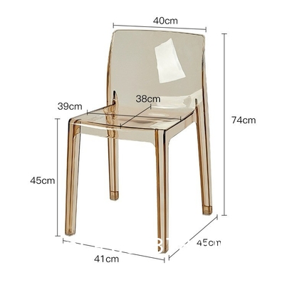 Modern Dining Side Chair, Flash Furniture Phantom Series Transparent Stacking Side Chair