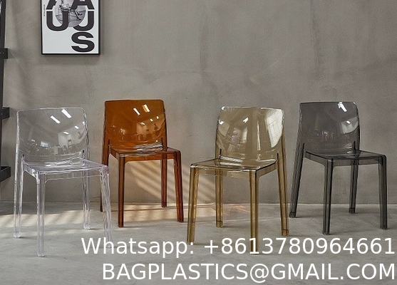 Modern Dining Side Chair, Flash Furniture Phantom Series Transparent Stacking Side Chair