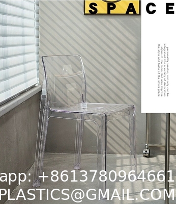 Modern Dining Side Chair, Flash Furniture Phantom Series Transparent Stacking Side Chair