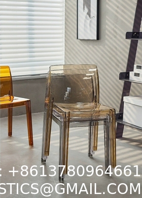 Modern Dining Side Chair, Flash Furniture Phantom Series Transparent Stacking Side Chair