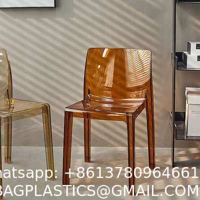 Modern Dining Side Chair, Flash Furniture Phantom Series Transparent Stacking Side Chair