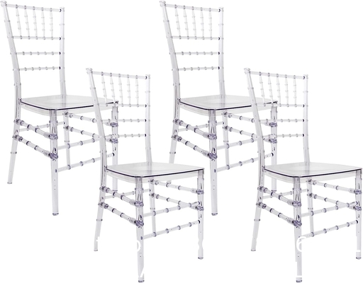 Clear Dining Chairs Crystal Transparent Seat, Modern Dining Chairs, Side Chairs for Wedding Party Event Reception