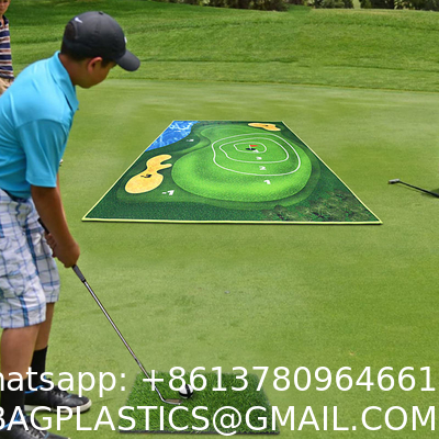 Wholesale Custom Logo Training Driving Practice Putting Golf Mat Golf Hitting Mats Artificial Turf with Rubber