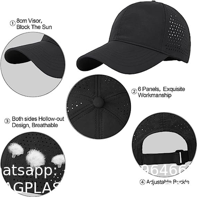 Custom Sports Golf Hat Fitted Solid Caps Performance Cap, Performance Running Hat, Stretchy Fabric with Vented Mesh