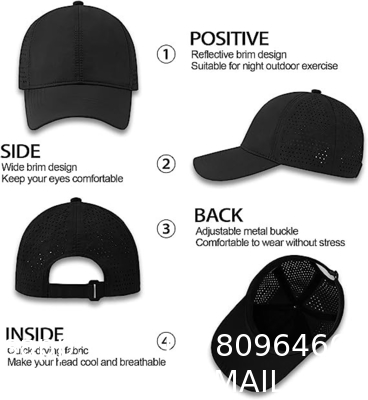 Custom Sports Golf Hat Fitted Solid Caps Performance Cap, Performance Running Hat, Stretchy Fabric with Vented Mesh