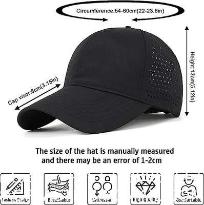 Custom Sports Golf Hat Fitted Solid Caps Performance Cap, Performance Running Hat, Stretchy Fabric with Vented Mesh