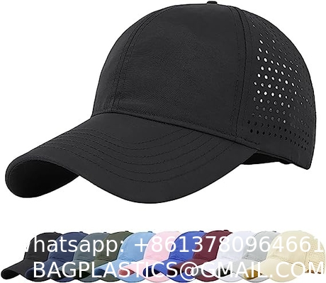 Custom Sports Golf Hat Fitted Solid Caps Performance Cap, Performance Running Hat, Stretchy Fabric with Vented Mesh