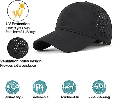 Custom Sports Golf Hat Fitted Solid Caps Performance Cap, Performance Running Hat, Stretchy Fabric with Vented Mesh