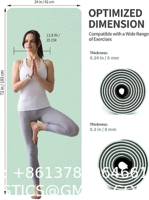 Extra Thick Yoga Mat for Women Men Kids, Professional TPE Yoga Mats, Workout Mat with Carrying Strap Yoga, Pilates