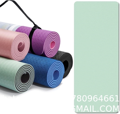 Extra Thick Yoga Mat for Women Men Kids, Professional TPE Yoga Mats, Workout Mat with Carrying Strap Yoga, Pilates