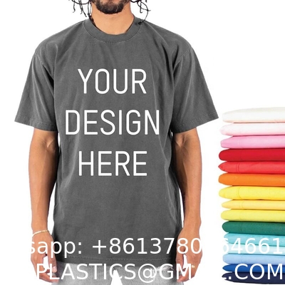 Polyester Cotton 180gsm Quick Dry Unisex T-shirt Men's Short Sleeve Solid Pullover Crewneck Sports Election Promotion