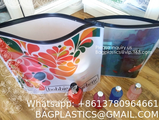 Clear Makeup Bag Travel Toiletry Organizer Pouches Small Zipper Pouch PVC Plastic Transparent Clear Cosmetic Bags
