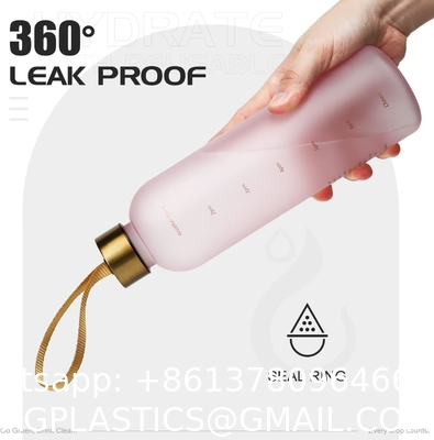 Clear Glass Water Bottles, Reusable Glass Juicing Bottles Protection Sleeve and Stainless Steel Leak Proof Lids