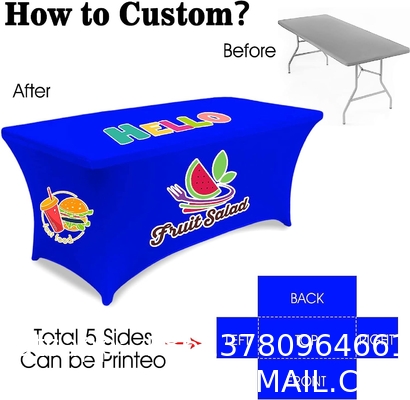 Custom Table Runner With Business Logo, Image Or Text Personalized Table Runner For TradeShows, Events