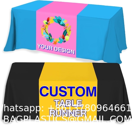 Custom Table Runner With Business Logo, Image Or Text Personalized Table Runner For TradeShows, Events