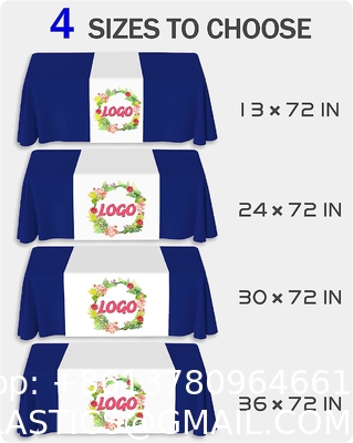 Custom Table Runner With Business Logo, Image Or Text Personalized Table Runner For TradeShows, Events