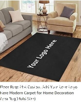 Custom Rug Personalized Add Your Own Logo Image Text Photo Area Carpet Anti Slip Washable Decorative Door Mat