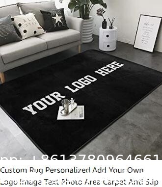 Custom Rug Personalized Add Your Own Logo Image Text Photo Area Carpet Anti Slip Washable Decorative Door Mat