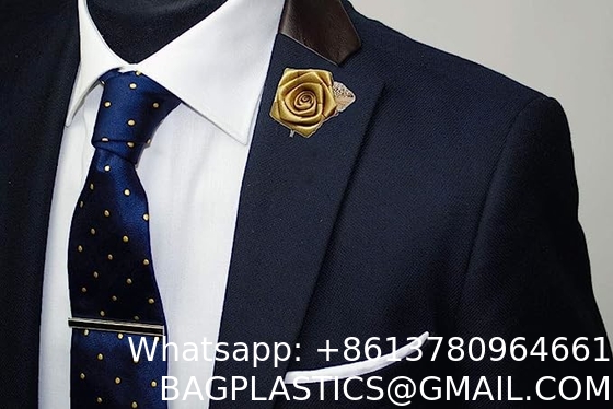 Men's Metalic Gold Flower Lapel Pin/Shirt Stud Brooch Golden, Gentleman's Essentials Premium Handmade Flower Lapel Pin
