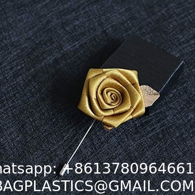 Men's Metalic Gold Flower Lapel Pin/Shirt Stud Brooch Golden, Gentleman's Essentials Premium Handmade Flower Lapel Pin