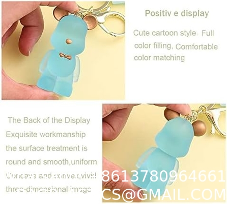Cartoon Bear Keychain Cute Crystal Keychain Suitable for Car Keys Bag Ornaments Decoration Gifts Suitable for Women