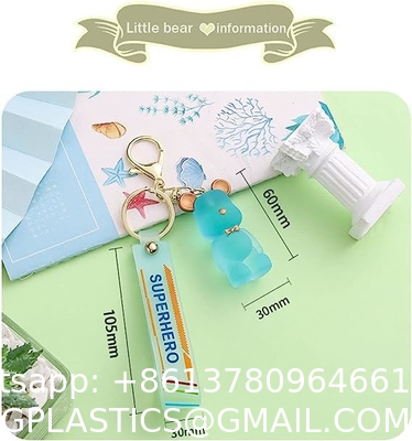 Cartoon Bear Keychain Cute Crystal Keychain Suitable for Car Keys Bag Ornaments Decoration Gifts Suitable for Women