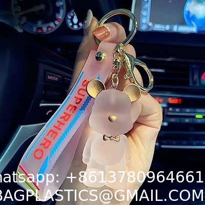 Cartoon Bear Keychain Cute Crystal Keychain Suitable for Car Keys Bag Ornaments Decoration Gifts Suitable for Women