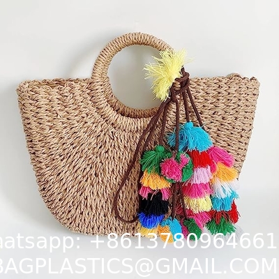 Cute Pom Pom Tassel Boho Purse Charms For Handbags Backpack Keyring Keychain Waist Chain For Women