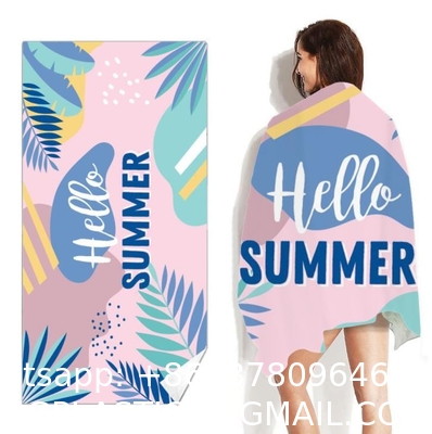 Custom Logo Beach Towel Personalized Photo Design Text Name Beach Towel for Kids Men Women Sand Free Quick Dry Bath