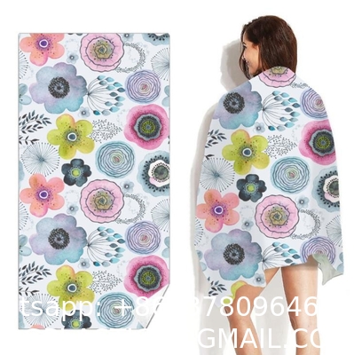 Custom Logo Beach Towel Personalized Photo Design Text Name Beach Towel for Kids Men Women Sand Free Quick Dry Bath