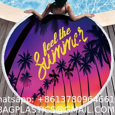 Outdoor Sunflower Beach Blanket, Beach Towel, Beach Cover Tapetry, Roundie Beach Throw Blanket, Ultra Soft, Absorbent