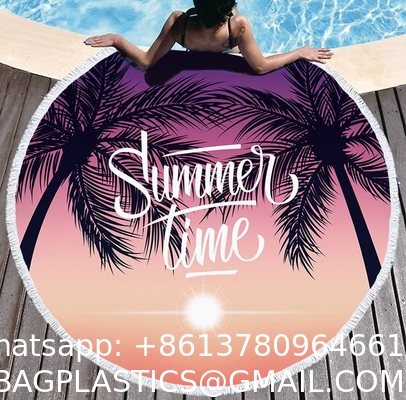 Outdoor Sunflower Beach Blanket, Beach Towel, Beach Cover Tapetry, Roundie Beach Throw Blanket, Ultra Soft, Absorbent