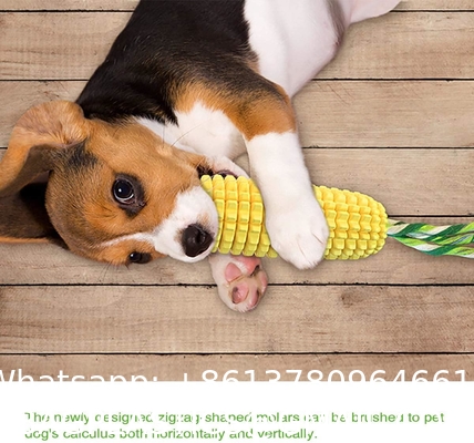 Dog Chew Toys for Aggressive Chewers, Indestructible Tough Squeaky Interactive Dog Toys, Puppy Teeth Chew Corn