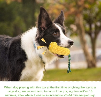 Dog Chew Toys for Aggressive Chewers, Indestructible Tough Squeaky Interactive Dog Toys, Puppy Teeth Chew Corn