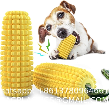 Dog Chew Toys for Aggressive Chewers, Indestructible Tough Squeaky Interactive Dog Toys, Puppy Teeth Chew Corn