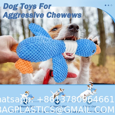 Dog Chew Toys for Aggressive Chewers, Indestructible Tough Squeaky Interactive Dog Toys, Puppy Teeth Chew Corn