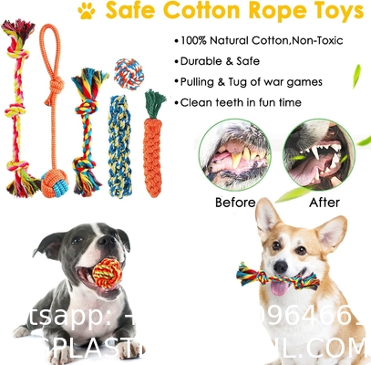 Dog Puppy Toys Pack, Puppy Chew Toys for Fun Teeth Cleaning, Dog Squeak Toys,Treat Dispenser Ball, Tug of War Toy