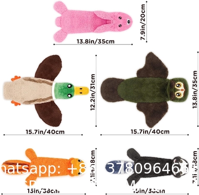 Stuffless Dog Squeaky Toys, Water Bottle Crinkle No Stuffing Squeak Dogs Chew Toy Medium Large Breed Chewers