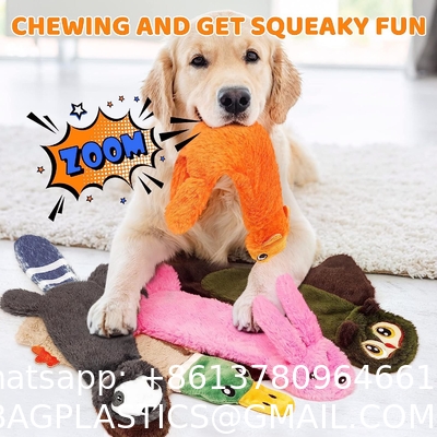 Stuffless Dog Squeaky Toys, Water Bottle Crinkle No Stuffing Squeak Dogs Chew Toy Medium Large Breed Chewers