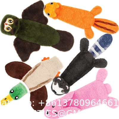 Stuffless Dog Squeaky Toys, Water Bottle Crinkle No Stuffing Squeak Dogs Chew Toy Medium Large Breed Chewers