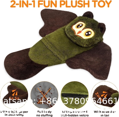 Stuffless Dog Squeaky Toys, Water Bottle Crinkle No Stuffing Squeak Dogs Chew Toy Medium Large Breed Chewers