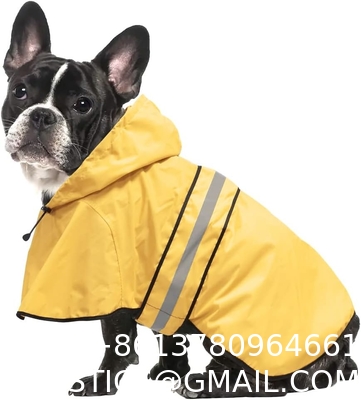 Reflective Dog Raincoat - Adjustable Waterproof Raincoat for Dogs, Lightweight Dog Hooded Slicker Rain Coat Poncho