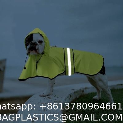 Reflective Dog Raincoat - Adjustable Waterproof Raincoat for Dogs, Lightweight Dog Hooded Slicker Rain Coat Poncho