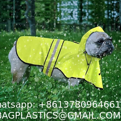 Reflective Dog Raincoat - Adjustable Waterproof Raincoat for Dogs, Lightweight Dog Hooded Slicker Rain Coat Poncho